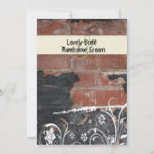 Uitnodiging tot het oude Rode Brick-huwelijk (Achterkant)