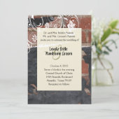 Uitnodiging tot het oude Rode Brick-huwelijk (Staand voorkant)