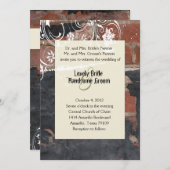 Uitnodiging tot het oude Rode Brick-huwelijk (Voorkant / Achterkant)