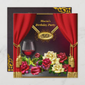 Uitnodiging tot het rode gordijn (Voorkant / Achterkant)