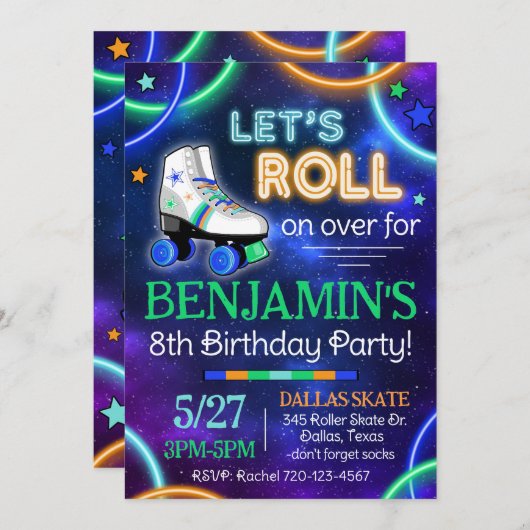 Uitnodiging tot het schaden van de gloed, Uitnodig (Voorkant / Achterkant)