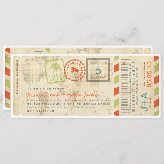 Uitnodiging tot het sturen van een pas op Citrus C (Voorkant / Achterkant)