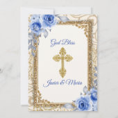 Uitnodiging tot het uitnodigen van een blauwe bapt (Achterkant)