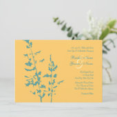 Uitnodiging tot het uitzenden van blauwgroen en ge (Staand voorkant)