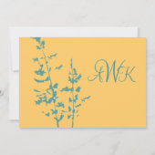 Uitnodiging tot het uitzenden van blauwgroen en ge (Achterkant)