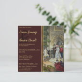 Uitnodiging tot het uitzenden van  bruid en bruink (Staand voorkant)