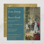 Uitnodiging tot het uitzenden van  bruid en bruink (Voorkant / Achterkant)