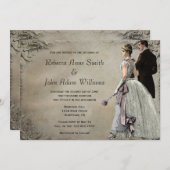 Uitnodiging tot het uitzenden van  bruidjes en bru (Voorkant / Achterkant)