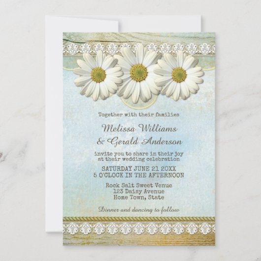 Uitnodiging tot het uitzenden van bruiloft in Oost (Voorkant)