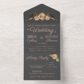 uitnodiging tot het uitzenden van bruiloft met bl (Binnen)