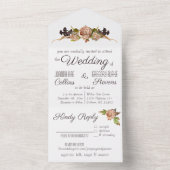  uitnodiging tot het uitzenden van bruiloft met bl (Binnen)