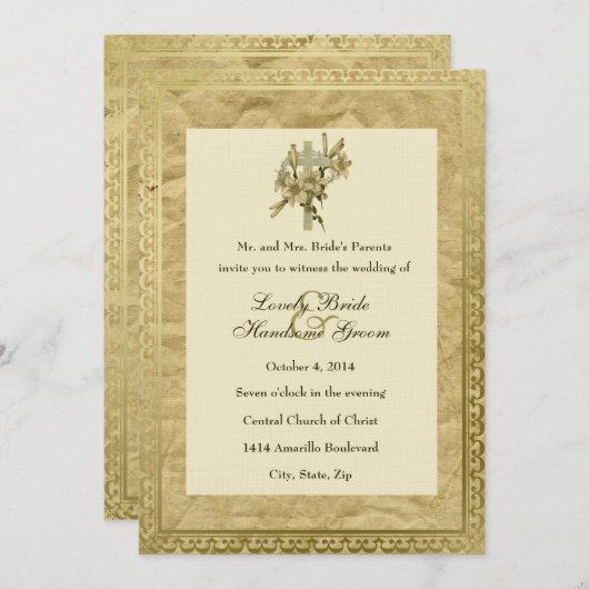 uitnodiging tot het uitzenden van Christelijke kr (Voorkant / Achterkant)