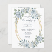 Uitnodiging tot het uitzenden van een blauwe bruil (Voorkant / Achterkant)