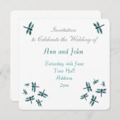 Uitnodiging tot het uitzenden van een blauwe drago (Voorkant / Achterkant)