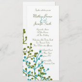 Uitnodiging tot het uitzenden van een blauwe en gr (Voorkant / Achterkant)