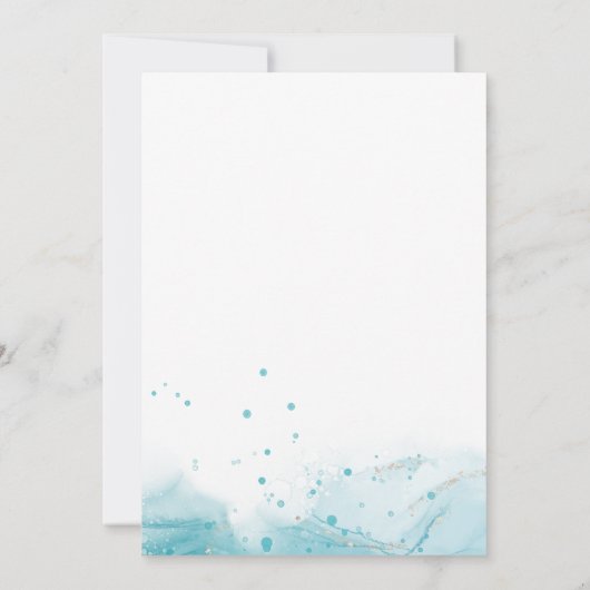 Uitnodiging tot het uitzenden van een blauwe oceaa (Achterkant)