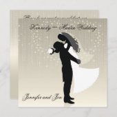 Uitnodiging tot het uitzenden van een bruid- en br (Voorkant / Achterkant)