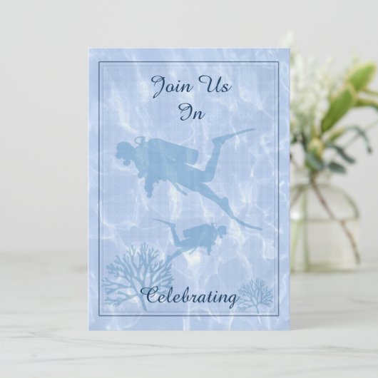 Uitnodiging tot het uitzenden van een duikweddensc (Staand voorkant)