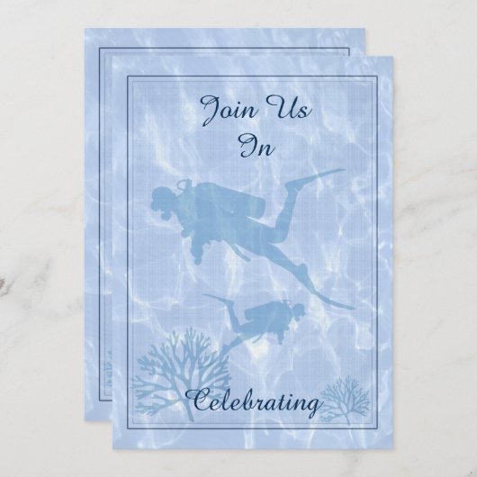 Uitnodiging tot het uitzenden van een duikweddensc (Voorkant / Achterkant)