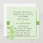 uitnodiging tot het uitzenden van een groene brui (Voorkant / Achterkant)