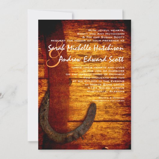 Uitnodiging tot het uitzenden van een Hoefijzer (Achterkant)