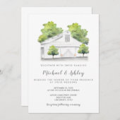 Uitnodiging tot het uitzenden van een huwelijk met (Voorkant / Achterkant)