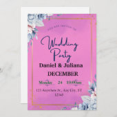 Uitnodiging tot het uitzenden van een huwelijk met (Voorkant / Achterkant)