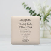 Uitnodiging tot het uitzenden van een lederen blik (Staand voorkant)