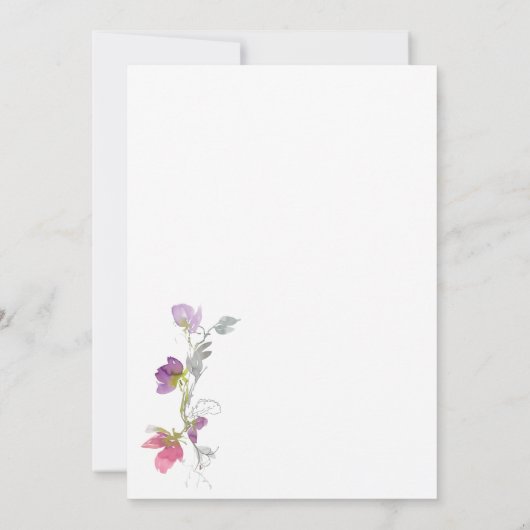 uitnodiging tot het uitzenden van een Lila zomer  (Achterkant)