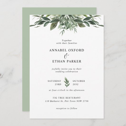 Uitnodiging tot het uitzenden van een olievlek (Voorkant / Achterkant)