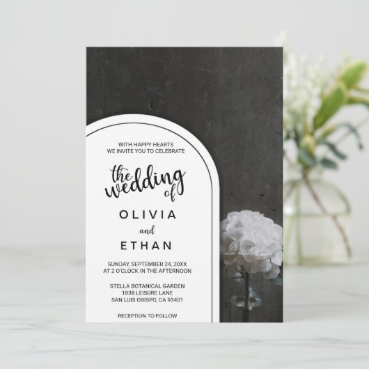 Uitnodiging tot het uitzenden van een roestvrij zw (Staand voorkant)