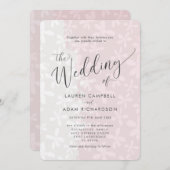 Uitnodiging tot het uitzenden van een roze bruilof (Voorkant / Achterkant)