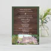 Uitnodiging tot het uitzenden van een stone Bridge (Staand voorkant)