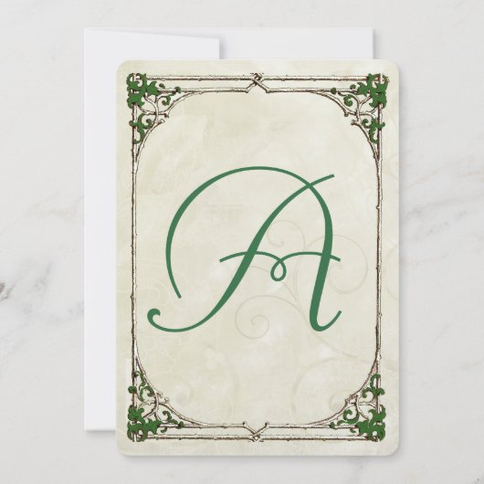 Uitnodiging tot het uitzenden van een  Twig Ivy Bo (Achterkant)