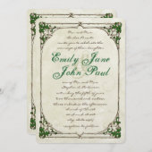 Uitnodiging tot het uitzenden van een  Twig Ivy Bo (Voorkant / Achterkant)