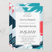 Uitnodiging tot het uitzenden van geschilderde Car (Voorkant / Achterkant)