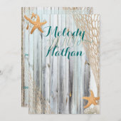 Uitnodiging tot het uitzenden van het Rustic Beach (Voorkant / Achterkant)