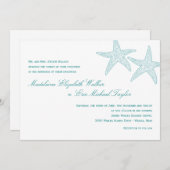 Uitnodiging tot het uitzenden van het Starfish Wed (Voorkant / Achterkant)