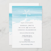 Uitnodiging tot het uitzenden van het strand (Voorkant / Achterkant)