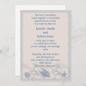 Uitnodiging tot het uitzenden van het Zee huwelijk (Voorkant / Achterkant)