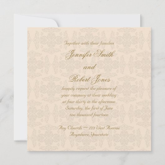 Uitnodiging tot het uitzenden van Initialen op het (Achterkant)