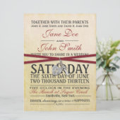 Uitnodiging tot het uitzenden van  ivoor en rood p (Staand voorkant)