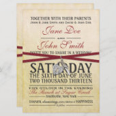 Uitnodiging tot het uitzenden van  ivoor en rood p (Voorkant / Achterkant)