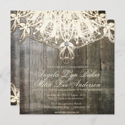 Uitnodiging tot het uitzenden van landelijke kant  (Voorkant / Achterkant)