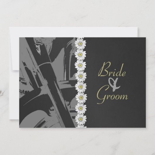 Uitnodiging tot het uitzenden van leder en Daisies (Voorkant)