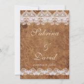 Uitnodiging tot het uitzenden van leder en Lace-b (Achterkant)