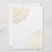 Uitnodiging tot het uitzenden van legante gouden m (Achterkant)