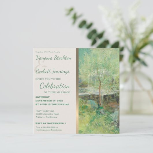 Uitnodiging tot het uitzenden van liefdadig gekle (Staand voorkant)