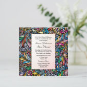 Uitnodiging tot het uitzenden van multi-kleurenhuw (Staand voorkant)