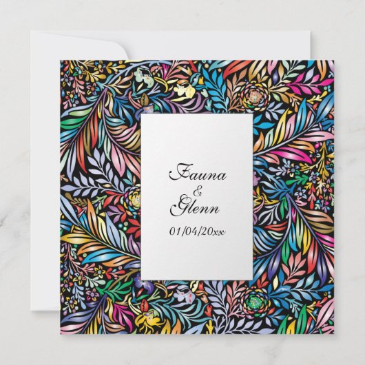 Uitnodiging tot het uitzenden van multi-kleurenhuw (Achterkant)